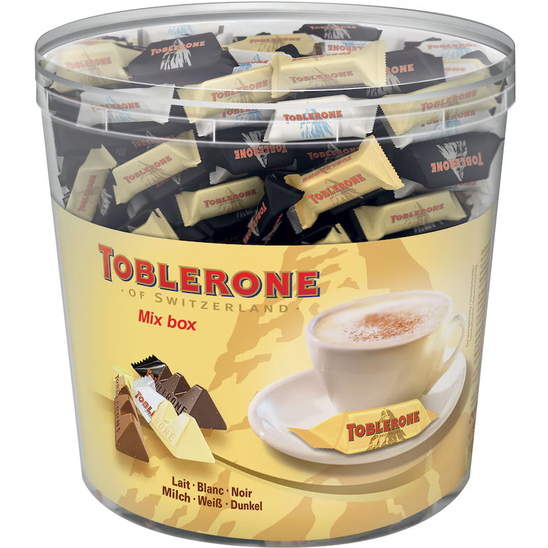 Toblerone Mini Mix-box Einzelportione - 150 Stück - 6gr/900gr Eimer