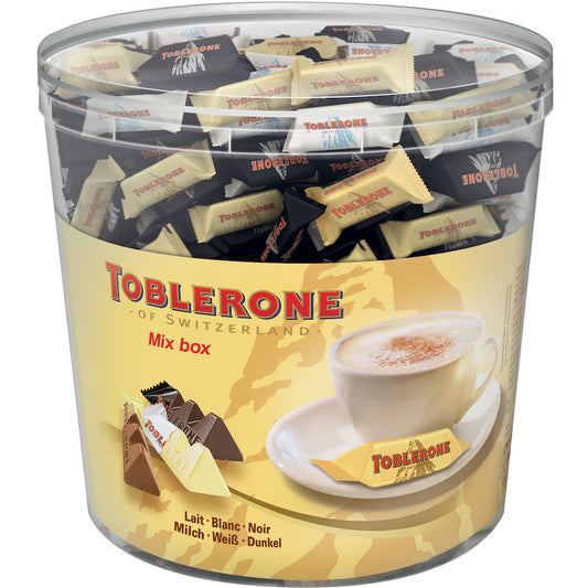 Toblerone Mini Mix-box Einzelportione - 150 Stück - 6gr/900gr Eimer
