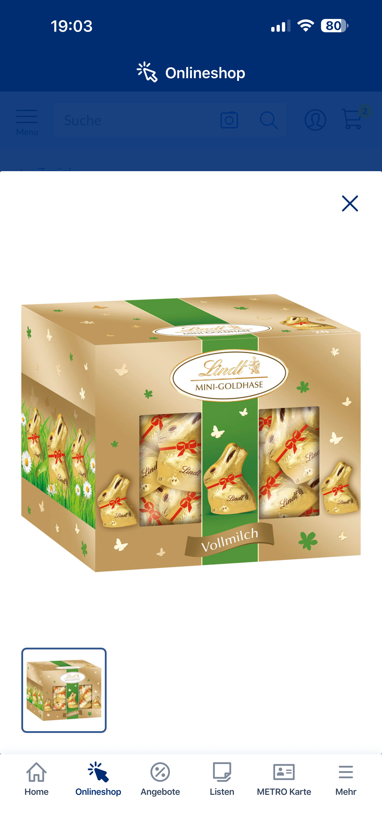 Lindt Mini Goldhasen,Schokoladen-Oster 20x10gr